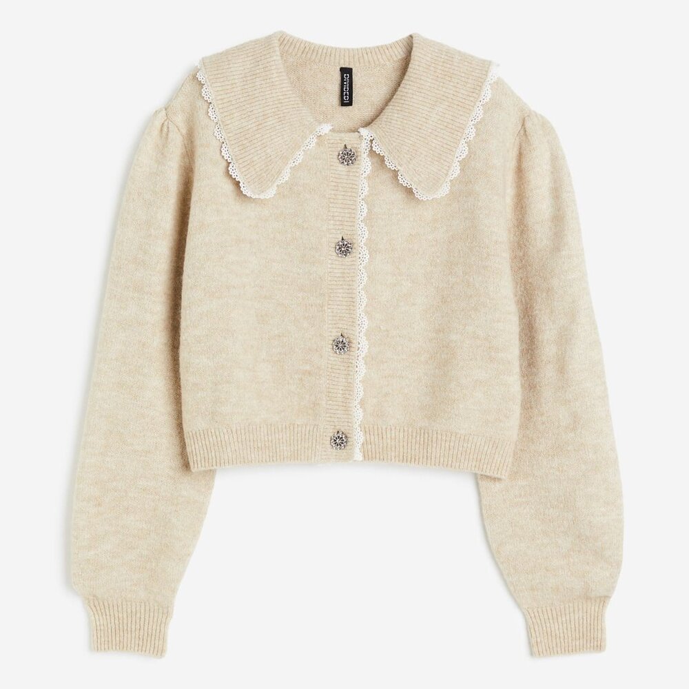 H&M Cardigan with Peter Pan Collar Size S